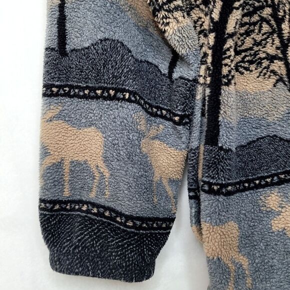Vintage TeePee Canadian Wilderness Full Zip Fleece Sweater Size Medium - Picture 10 of 11